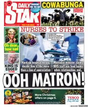 Daily Star (UK) Newspaper Front Page for 10 November 2022