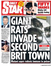 Daily Star (UK) Newspaper Front Page for 10 February 2015
