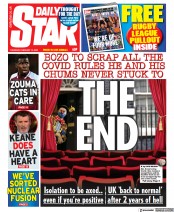 Daily Star (UK) Newspaper Front Page for 10 February 2022