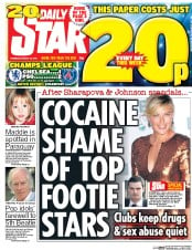 Daily Star (UK) Newspaper Front Page for 10 March 2016
