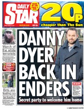 Daily Star (UK) Newspaper Front Page for 10 March 2017