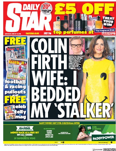 Daily Star Newspaper Front Page (UK) for 10 March 2018