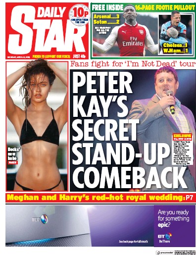 Daily Star Newspaper Front Page (UK) for 10 April 2018