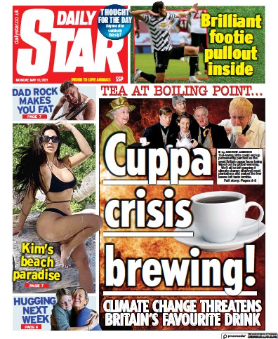 Daily Star Newspaper Front Page (UK) for 10 May 2021