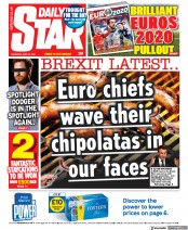 Daily Star (UK) Newspaper Front Page for 10 June 2021