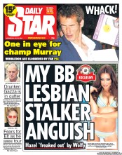 Daily Star (UK) Newspaper Front Page for 10 July 2013