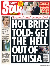 Daily Star (UK) Newspaper Front Page for 10 July 2015