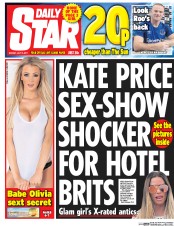 Daily Star (UK) Newspaper Front Page for 10 July 2017