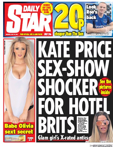 Daily Star Newspaper Front Page (UK) for 10 July 2017
