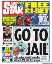 Daily Star (UK) Newspaper Front Page for 10 August 2019
