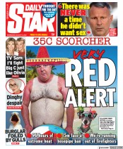 Daily Star (UK) Newspaper Front Page for 10 August 2022
