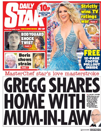 Daily Star Newspaper Front Page (UK) for 10 September 2018