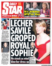Daily Star (UK) Newspaper Front Page for 11 October 2012