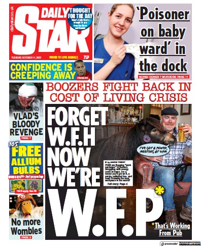 Daily Star Newspaper Front Page (UK) for 11 October 2022