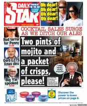 Daily Star (UK) Newspaper Front Page for 11 November 2021