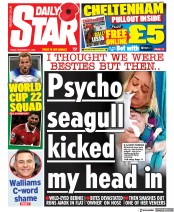 Daily Star (UK) Newspaper Front Page for 11 November 2022