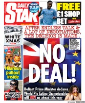 Daily Star (UK) Newspaper Front Page for 11 December 2020