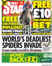 Daily Star Newspaper Front Page (UK) for 11 March 2014