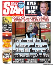 Daily Star (UK) Newspaper Front Page for 11 March 2022