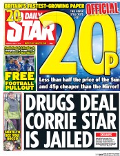 Daily Star (UK) Newspaper Front Page for 11 April 2016