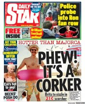 Daily Star (UK) Newspaper Front Page for 11 April 2022