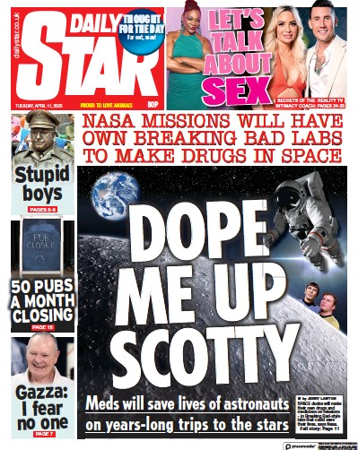 Daily Star Newspaper Front Page (UK) for 11 April 2023