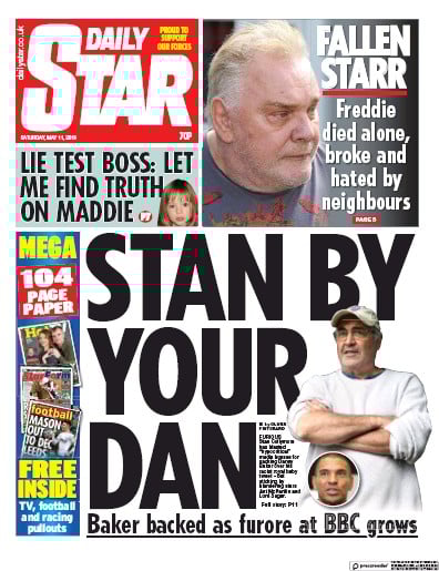 Daily Star Newspaper Front Page (UK) for 11 May 2019