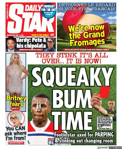 Daily Star Newspaper Front Page (UK) for 11 May 2022