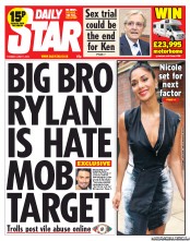 Daily Star (UK) Newspaper Front Page for 11 June 2013