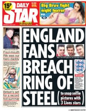 Daily Star (UK) Newspaper Front Page for 11 June 2014