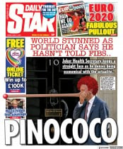 Daily Star (UK) Newspaper Front Page for 11 June 2021