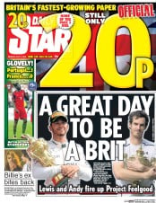 Daily Star (UK) Newspaper Front Page for 11 July 2016