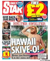 Daily Star (UK) Newspaper Front Page for 11 July 2022
