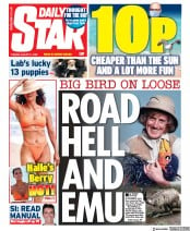 Daily Star Newspaper Front Page (UK) for 11 August 2020