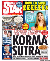 Daily Star (UK) Newspaper Front Page for 11 August 2021