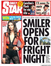 Daily Star (UK) Newspaper Front Page for 11 September 2015