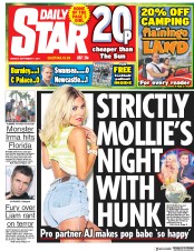 Daily Star (UK) Newspaper Front Page for 11 September 2017