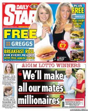 Daily Star (UK) Newspaper Front Page for 12 October 2011