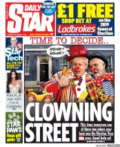 Daily Star (UK) Newspaper Front Page for 12 December 2019