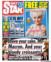 Daily Star (UK) Newspaper Front Page for 12 December 2020