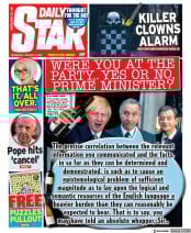 Daily Star (UK) Newspaper Front Page for 12 January 2022