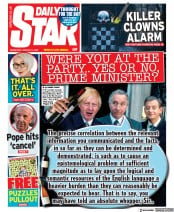 Daily Star (UK) Newspaper Front Page for 12 January 2022