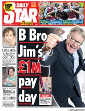 Daily Star (UK) Newspaper Front Page for 12 February 2014