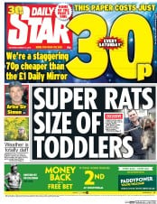 Daily Star (UK) Newspaper Front Page for 12 March 2016