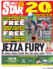 Daily Star (UK) Newspaper Front Page for 12 March 2018