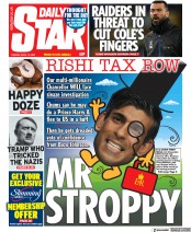 Daily Star (UK) Newspaper Front Page for 12 April 2022