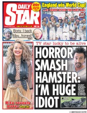 Daily Star (UK) Newspaper Front Page for 12 June 2017