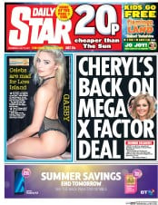Daily Star (UK) Newspaper Front Page for 12 July 2017