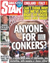 Daily Star (UK) Newspaper Front Page for 12 July 2021