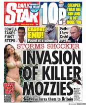 Daily Star (UK) Newspaper Front Page for 12 August 2020